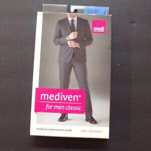 New Mediven Men 15-20 mmHg Calf High Compression Socks Stockings Tan Siz III